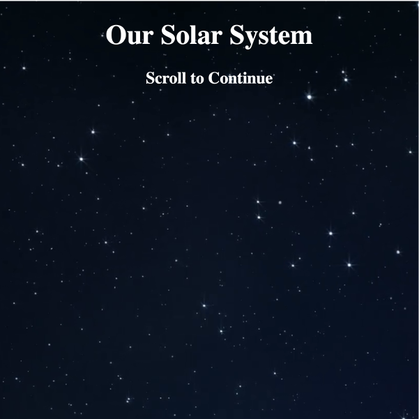Solar System Website