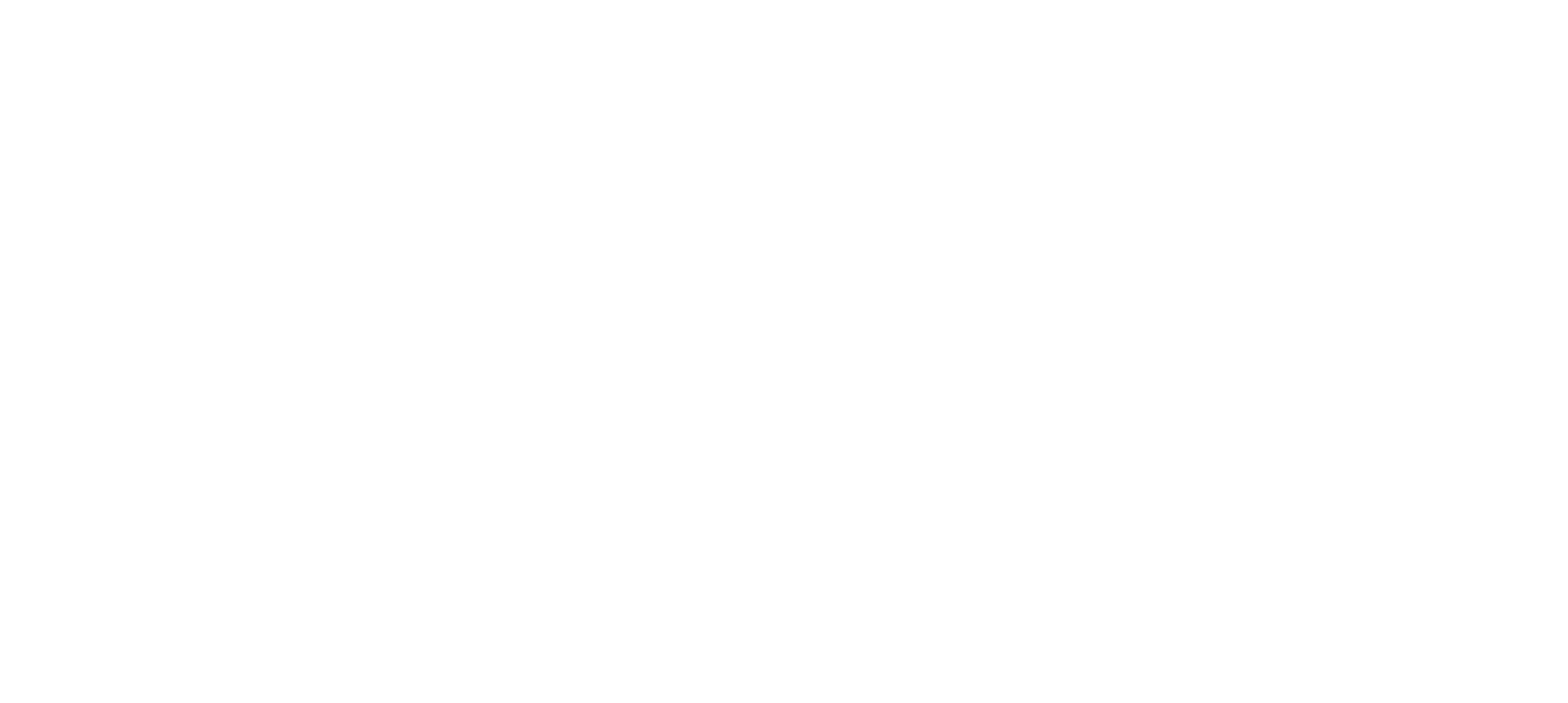 Annie Hoch-South white icon with cursive initials flowing to print font