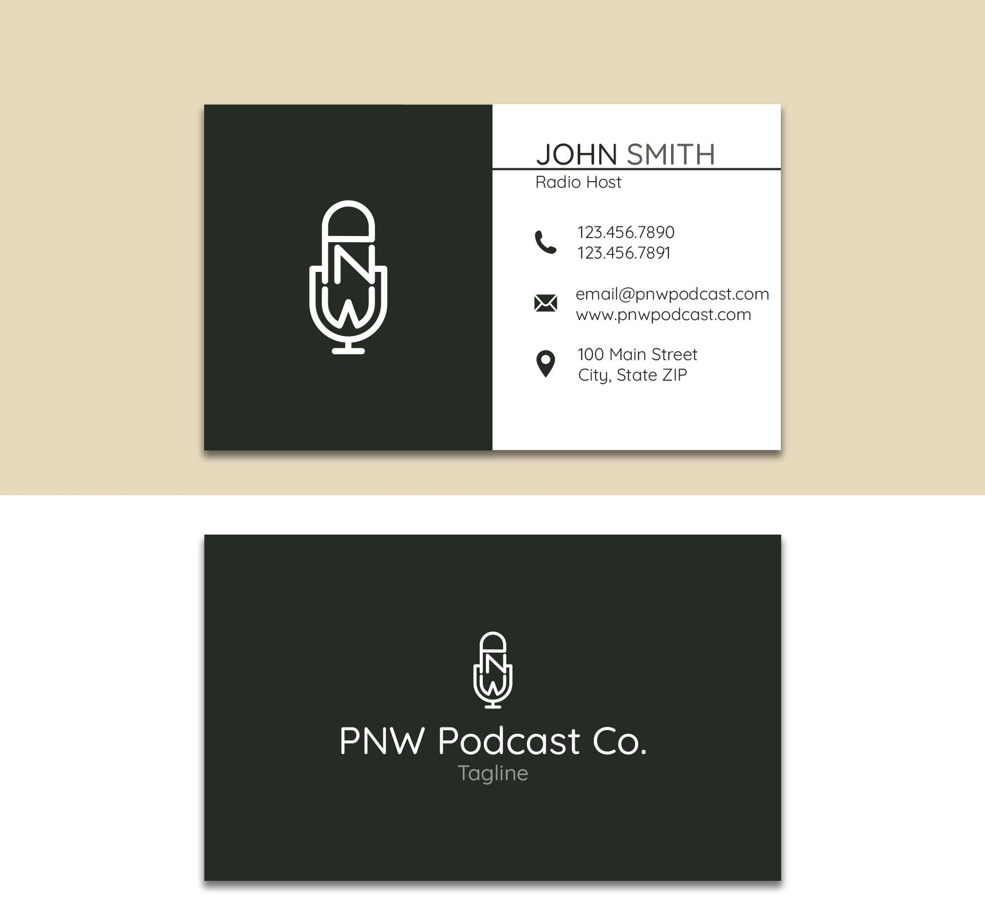 Business card for PNW Podcast Co.