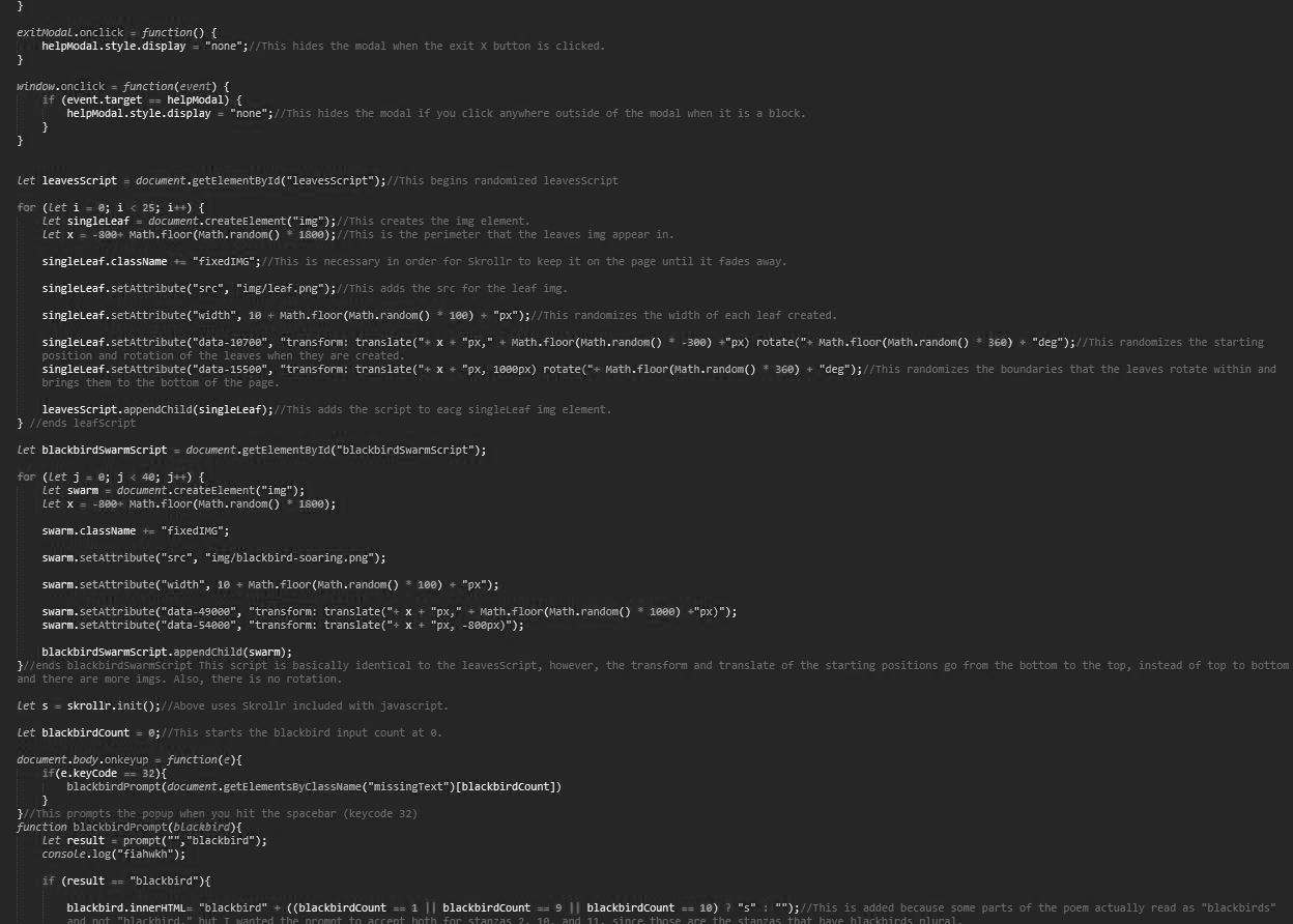 blackbird website code