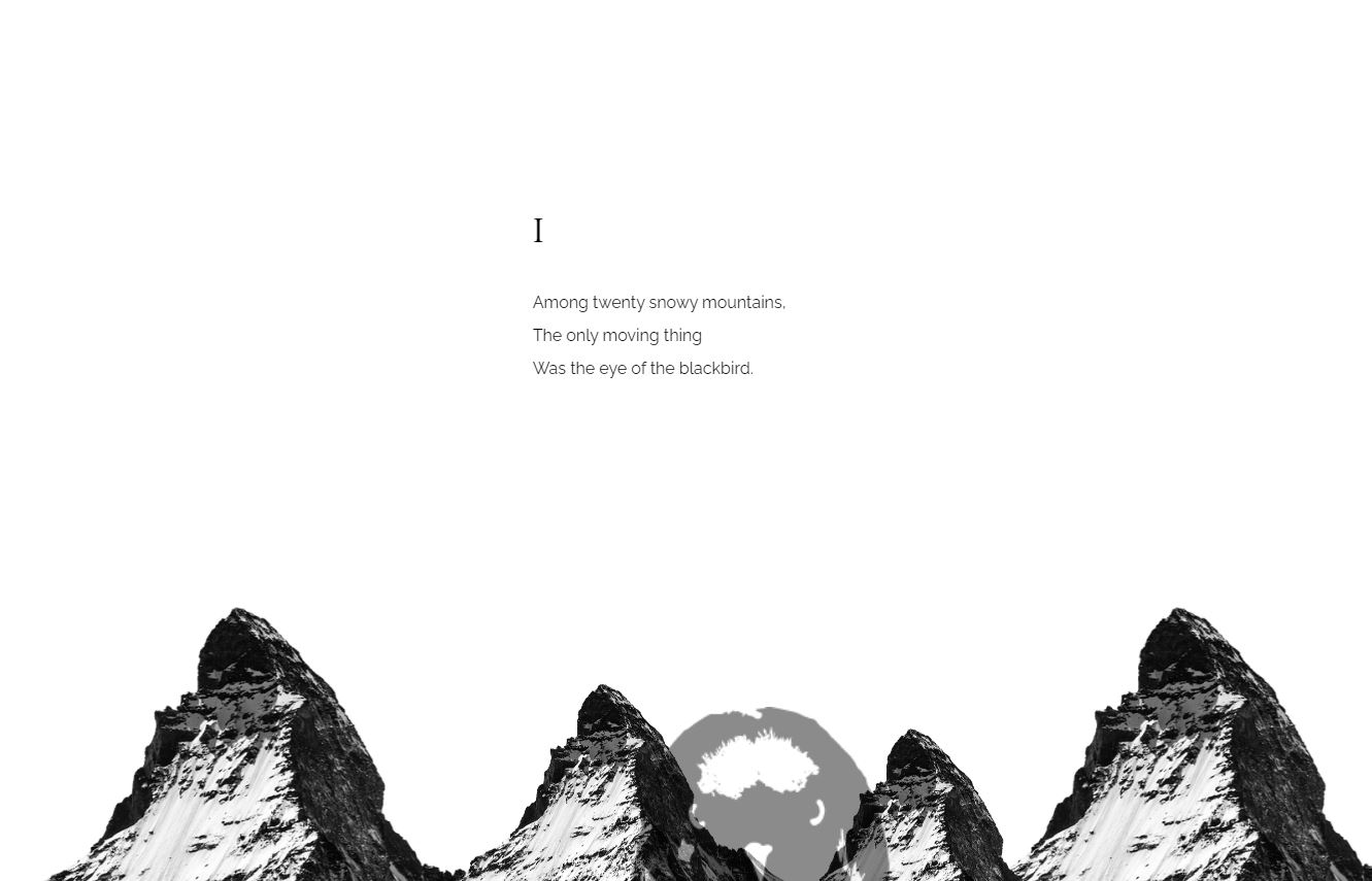 first stanza of blackbird website