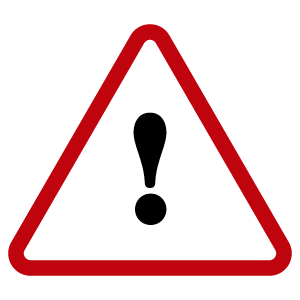 Illustration of caution sign