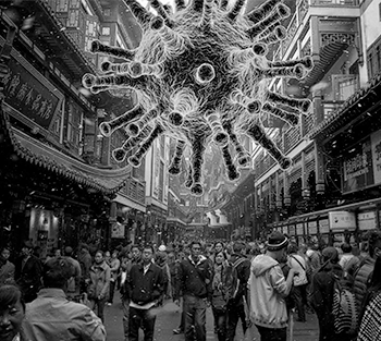 full streets in China town