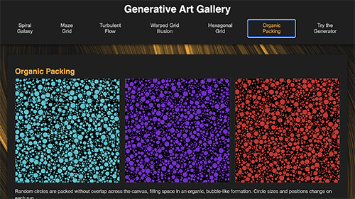 Generative Art Gallery by Joel Hammersley