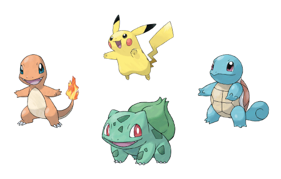 Kanto Starter Pokémon