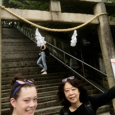 my family at achi jinja shrine